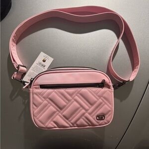 Lug Pink Quilted Crossbody Bag